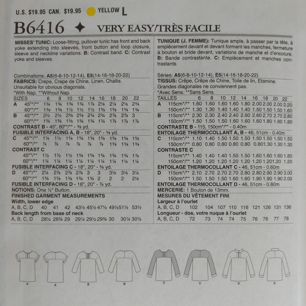Butterick B6416 Sewing Pattern - Picture 4 of 6